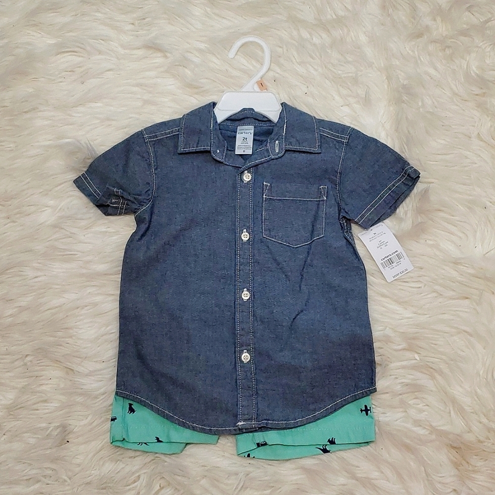NWT: BOYS CARTER'S 2 PIECE SHORT SET